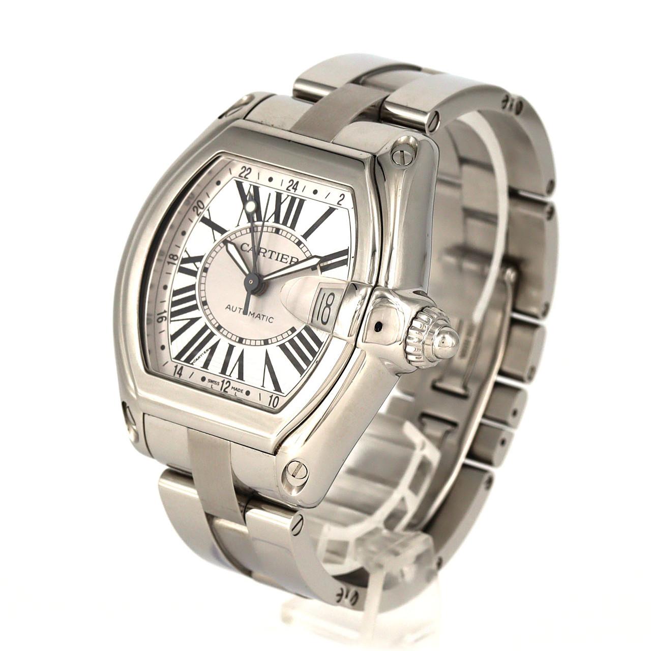 【ノーメンテナンス還元価格】カルティエ ロードスターGMT XL W62032X6 SS 自動巻