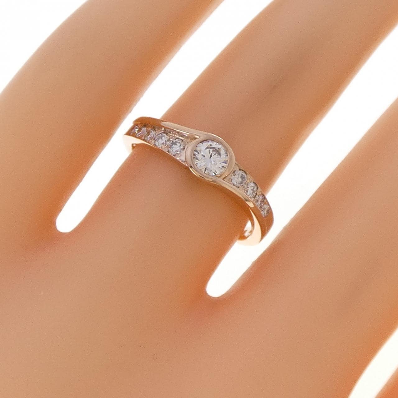 K18PG ダイヤモンド リング 0.20CT