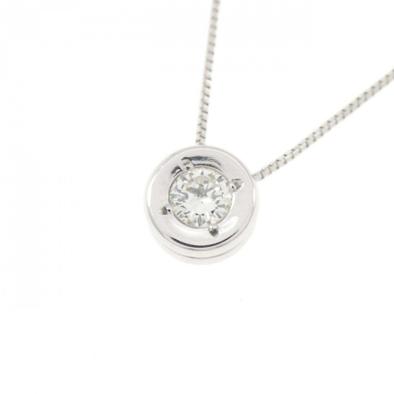 K18WG ダイヤモンド ネックレス 0.15CT