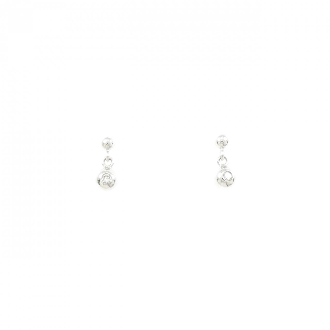 K18WG ダイヤモンド ピアス 0.02CT