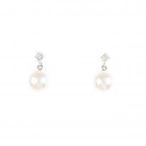 K18WG アコヤパール ピアス 7.2mm