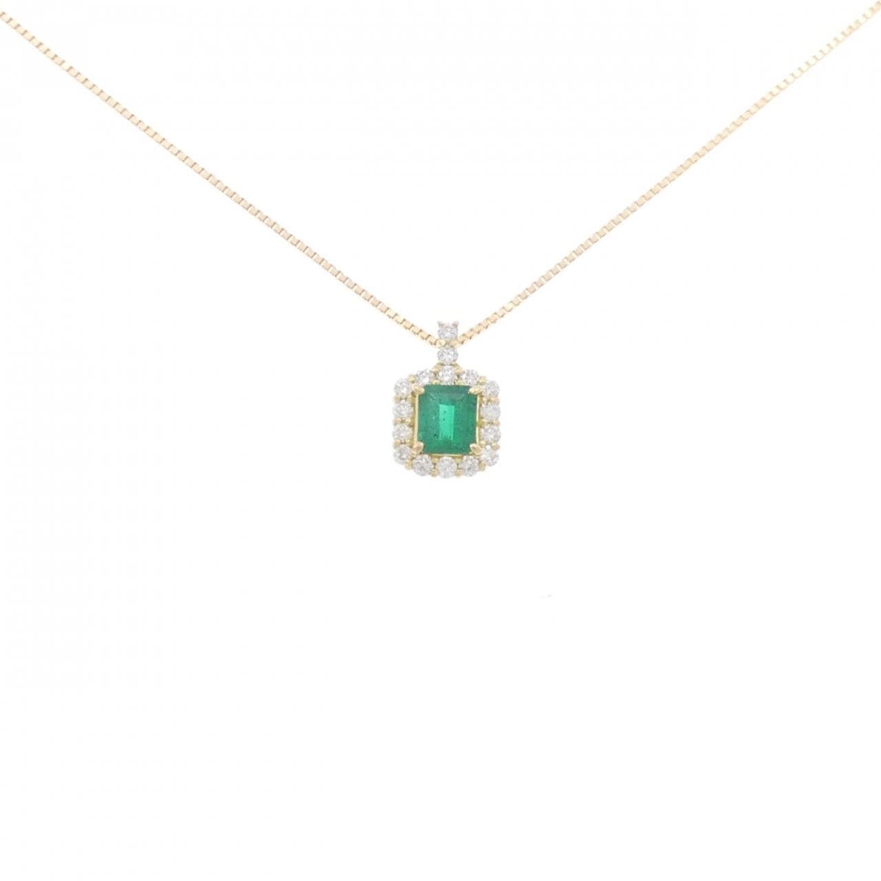 [BRAND NEW] K18YG Emerald Necklace 0.28CT