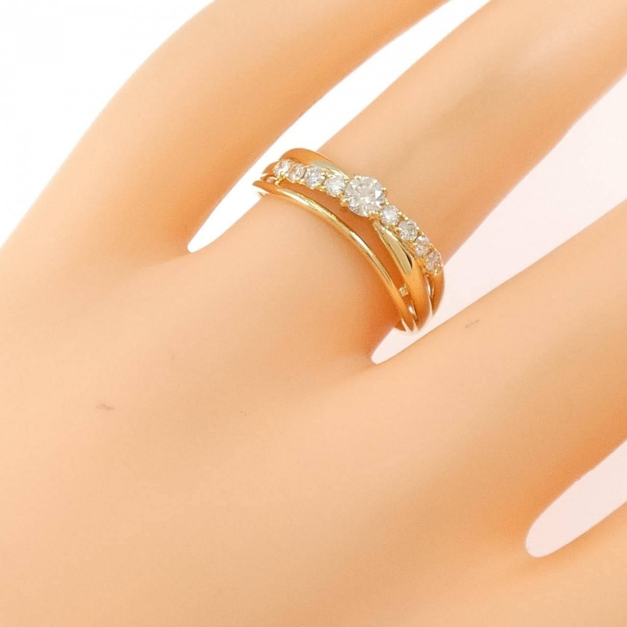 K18YG ダイヤモンド リング 0.30CT