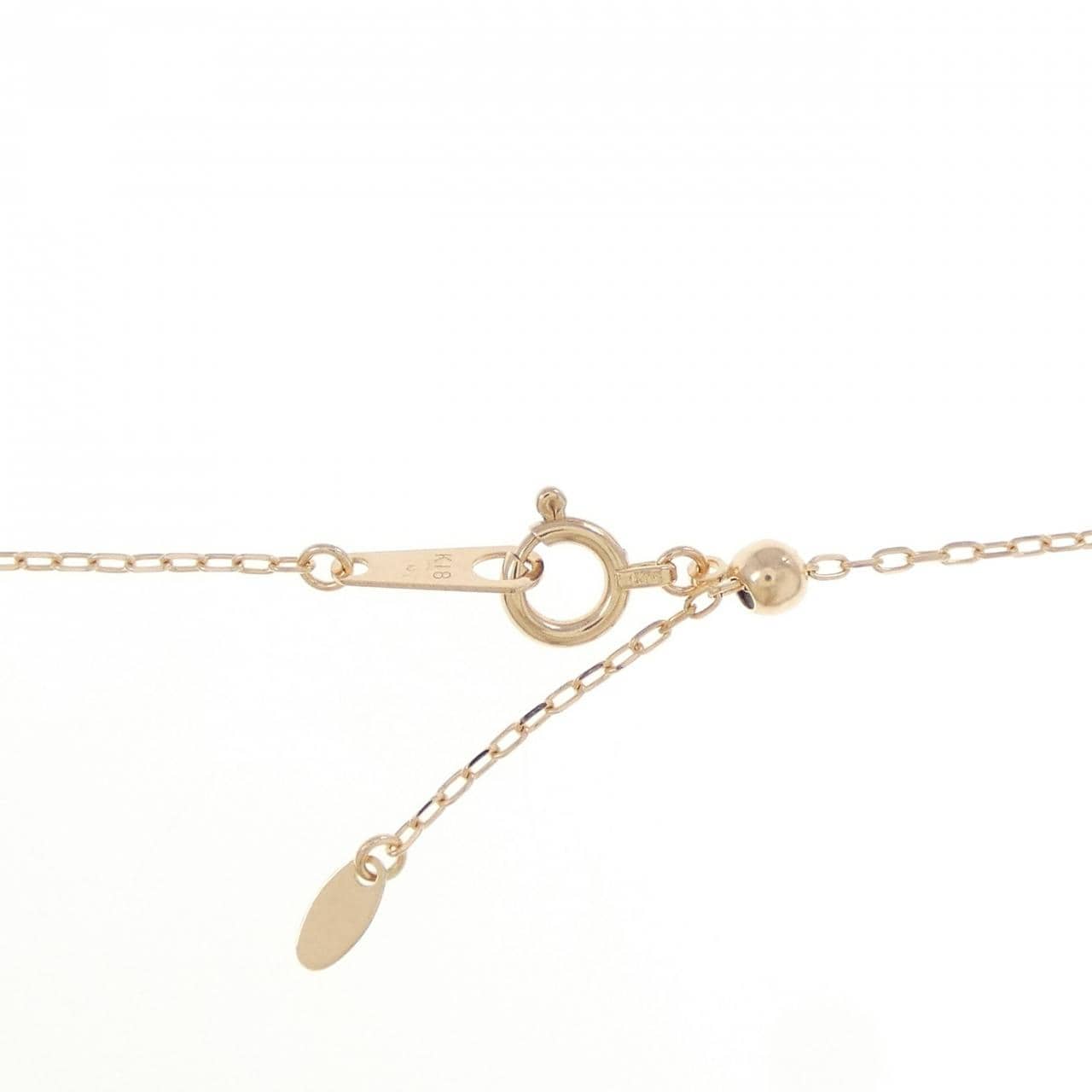 K14PG/K18PG フラワー ダイヤモンド ネックレス 0.30CT
