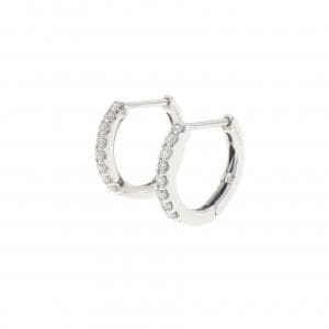 【新品】PT900 フープ ダイヤモンド ピアス 0.20CT