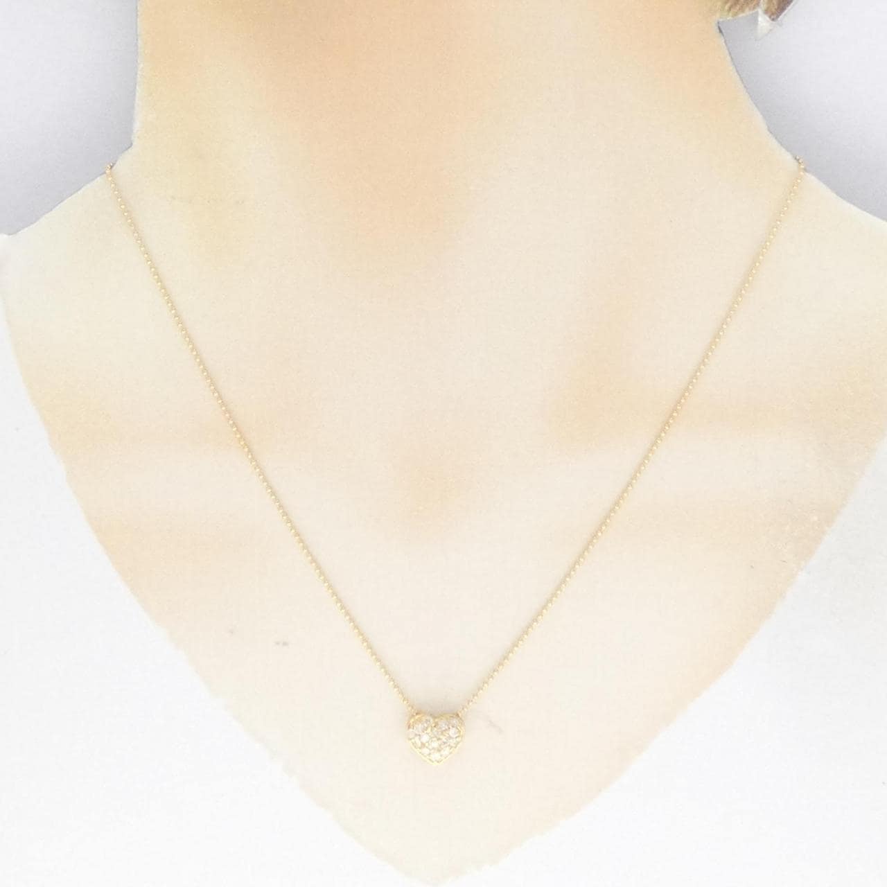 K18YG heart Diamond necklace 0.33CT