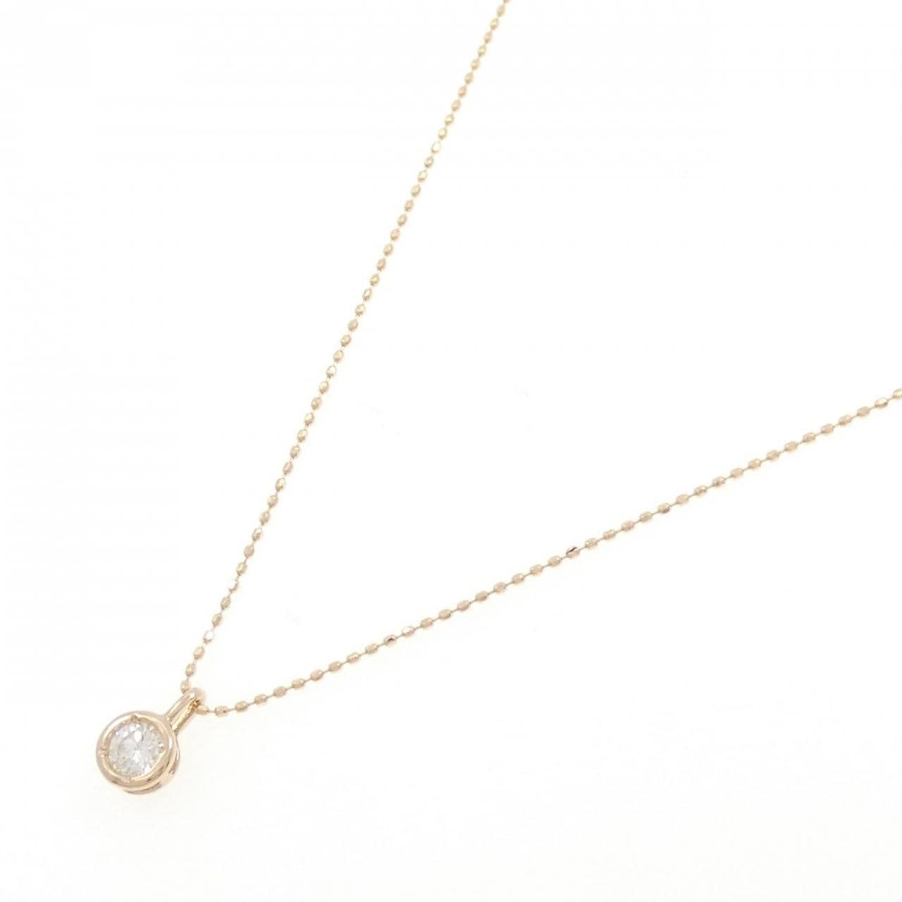 K18PG ソリティア ダイヤモンド ネックレス 0.20CT
