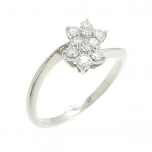 PT900 フラワー ダイヤモンド リング 0.300CT
