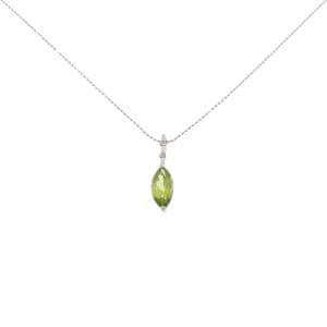 K18WG ペリドット ネックレス 1.92CT