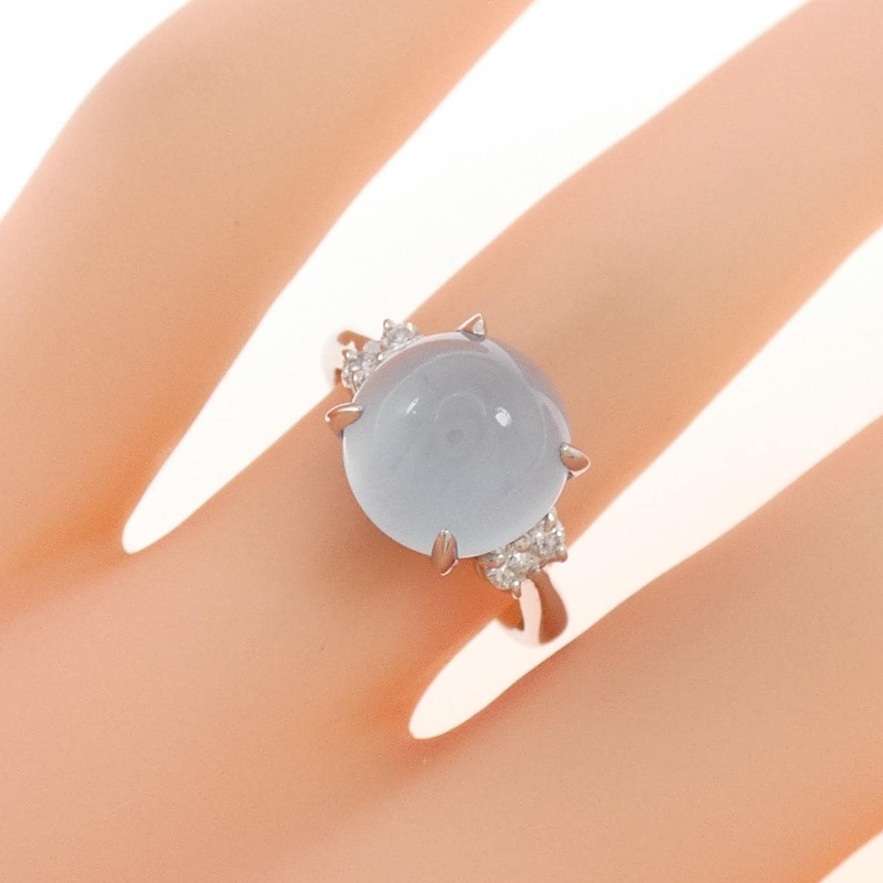 PT900 アクアマリンキャッツアイ リング 4.40CT