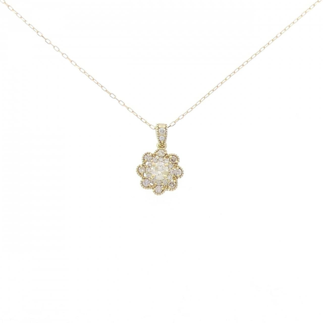 [BRAND NEW] K18YG Diamond necklace 0.25CT