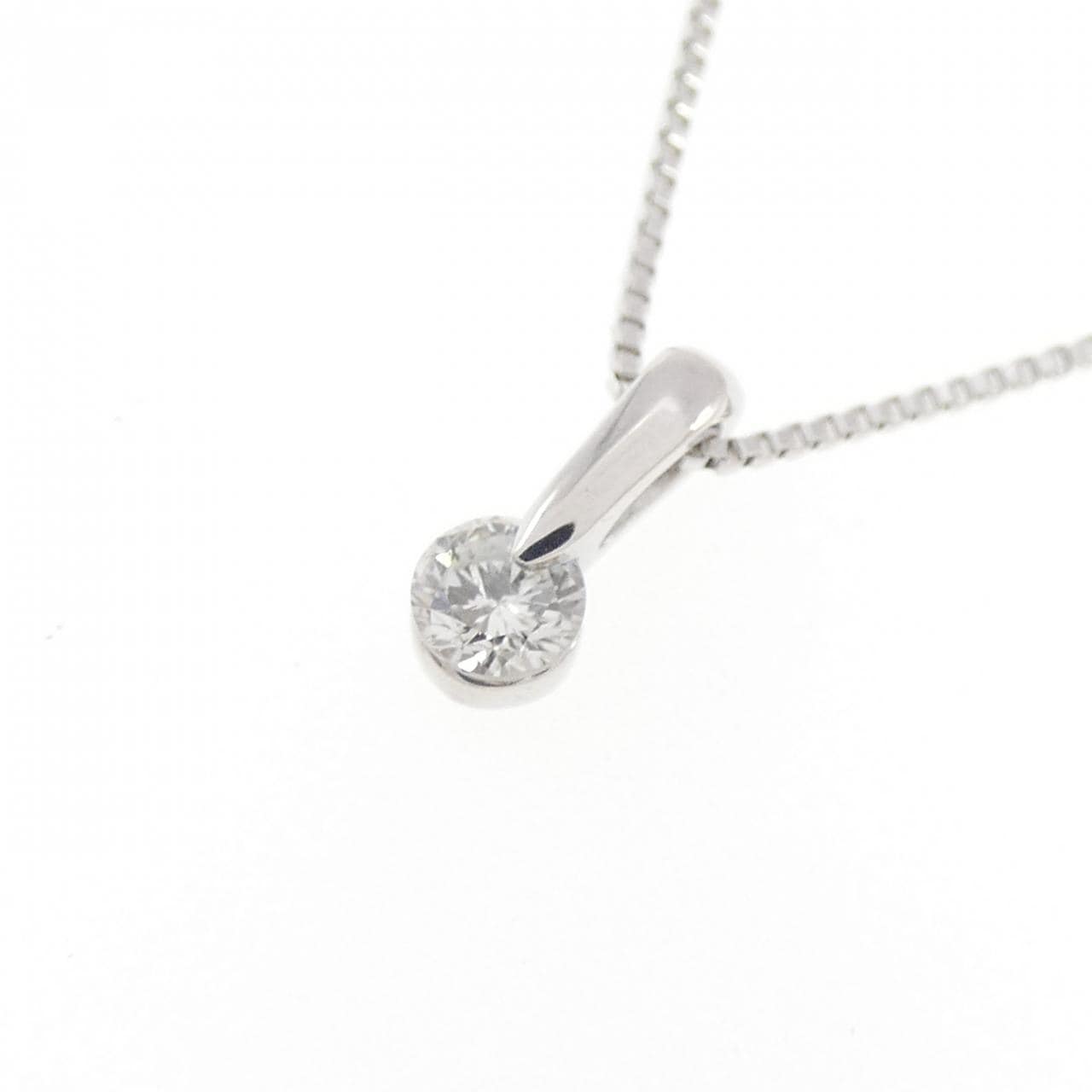 K18WG ダイヤモンド ネックレス 0.10CT