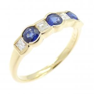 K18YG サファイヤ リング 0.49CT