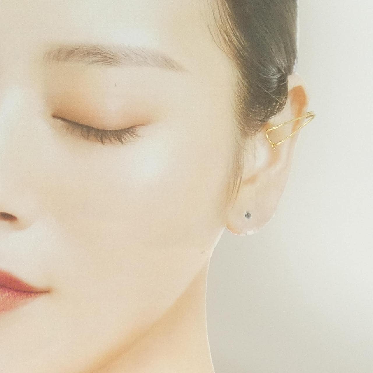 K18YG ダイヤモンド イヤーカフ 0.01CT 片耳