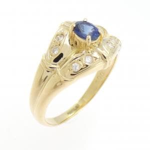 K18YG サファイヤ リング 0.33CT