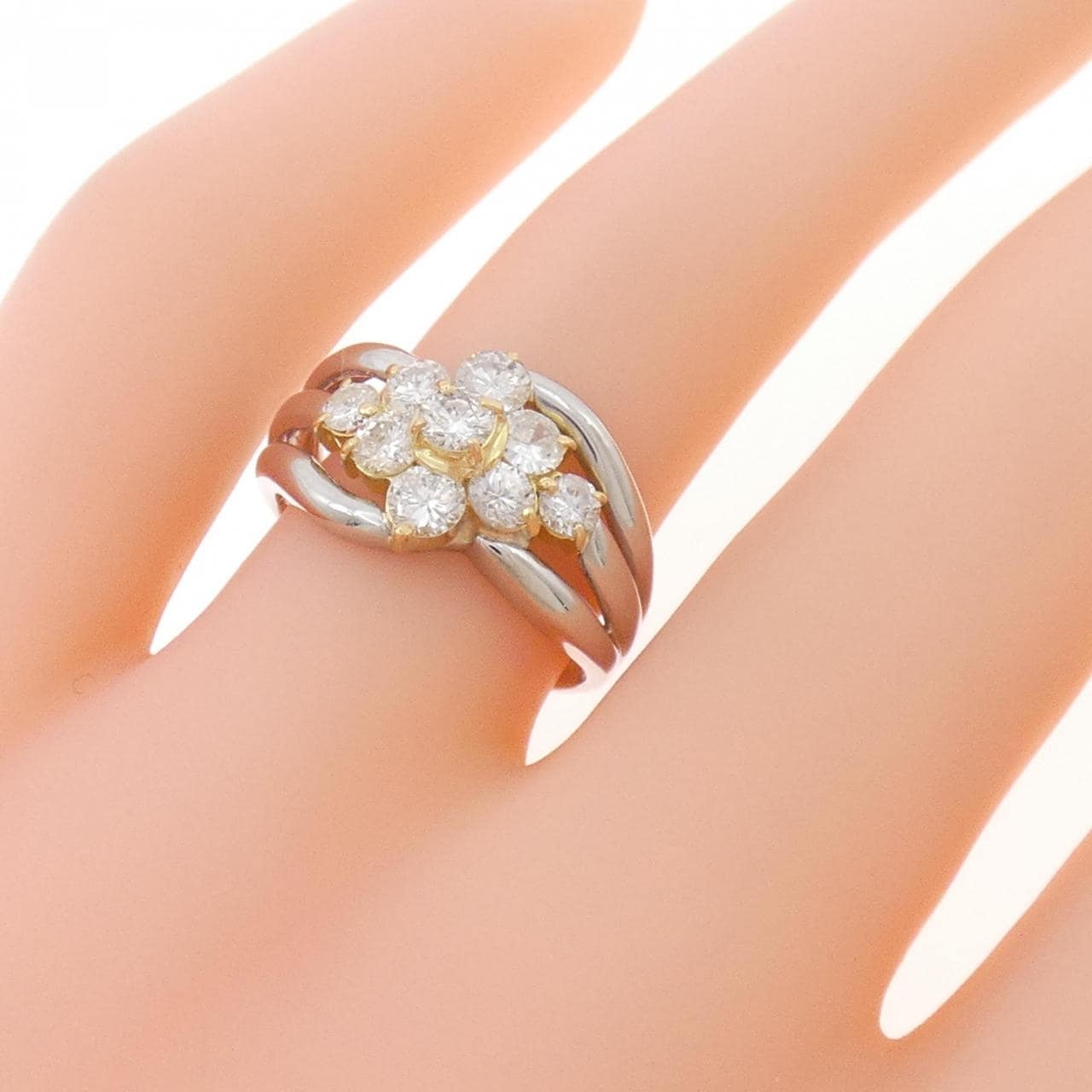 PT900/K18YG ダイヤモンド リング 1.00CT