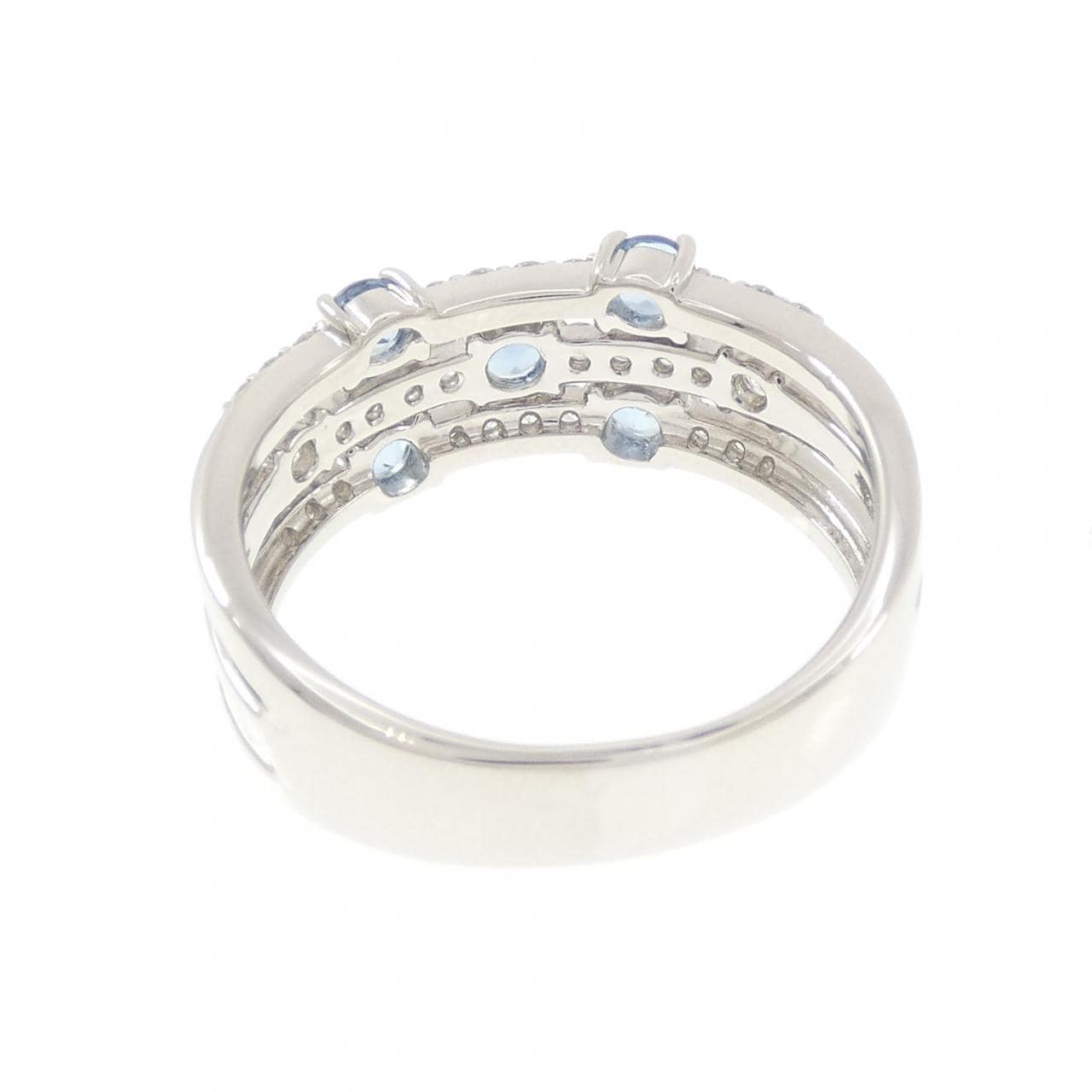 PT950 アクアマリン リング 0.49CT