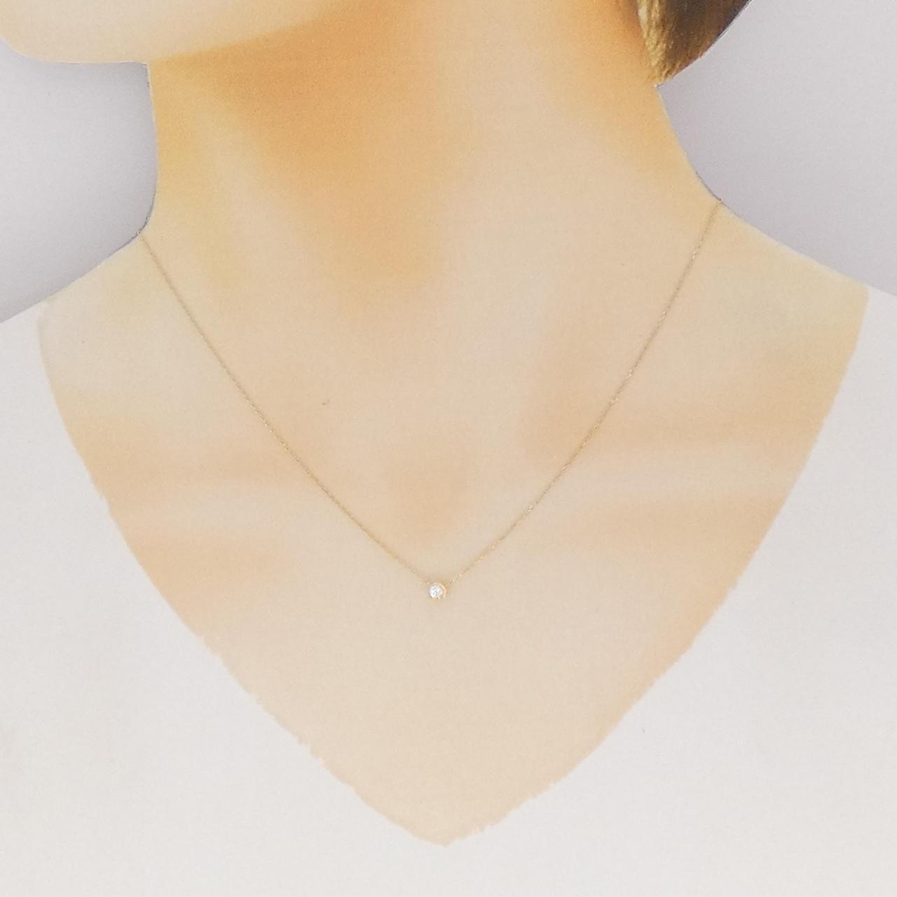 スタージュエリー ムーンセッティング ネックレス 0.06CT