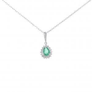 PT900/PT850 エメラルド ネックレス 0.43CT