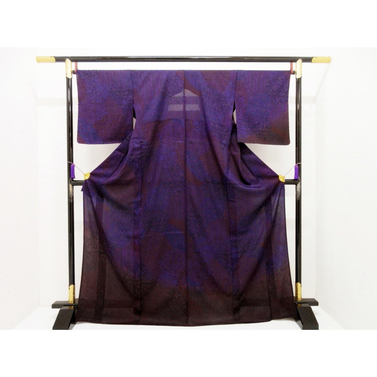 【新品】単衣　紋紗織訪問着　友禅加工ボカシ染