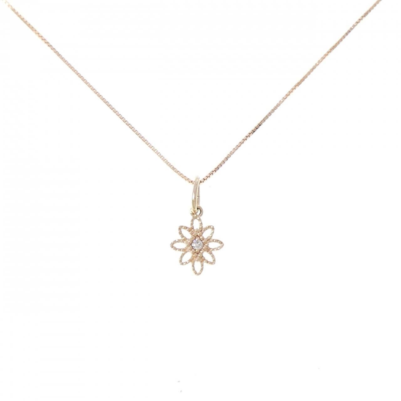 アガット ダイヤモンド ネックレス 0.01CT