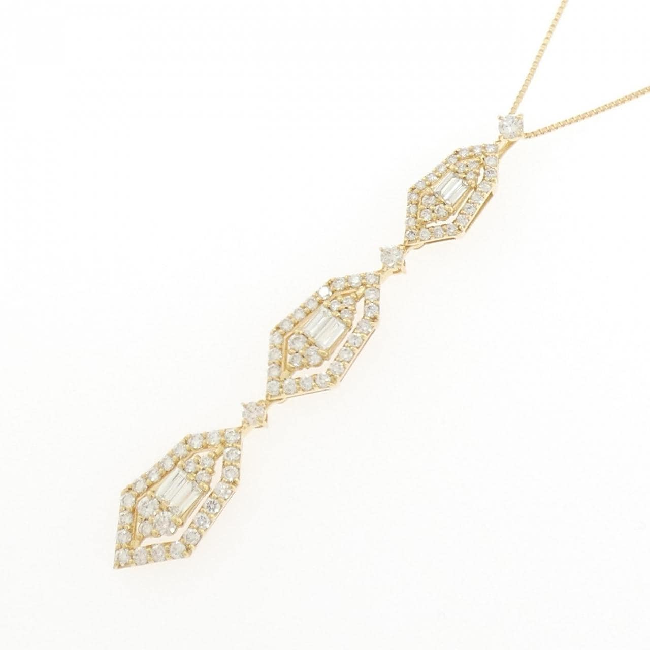 【新品】K18YG ダイヤモンド ネックレス 1.00CT