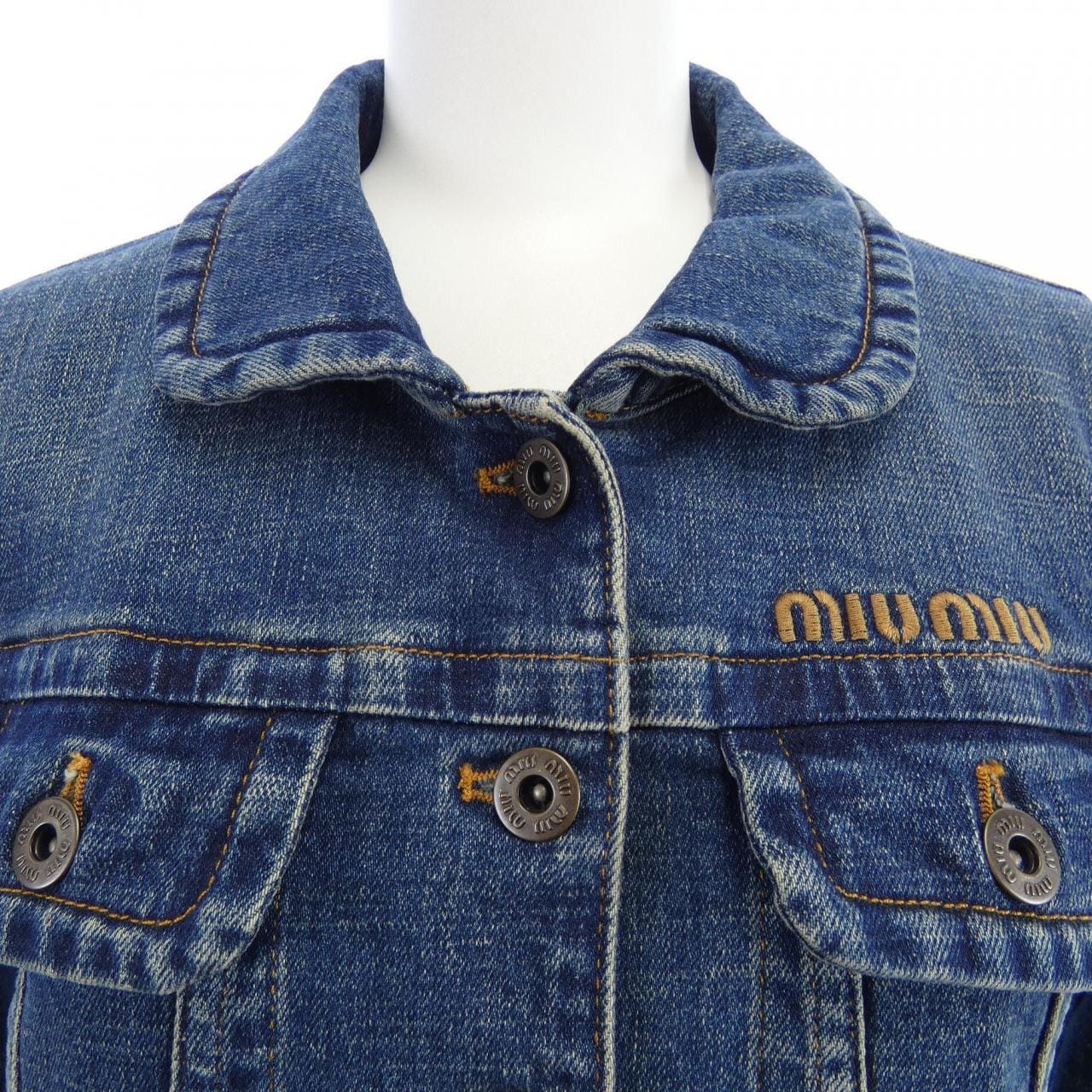 ミュウミュウ MIU MIU GWB224 SOOO 15UJ デニムジャケット