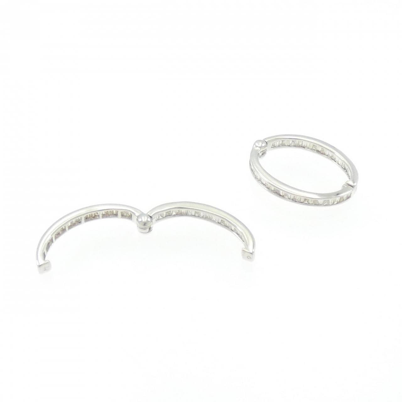 K18WG ダイヤモンド イヤリング 0.90CT