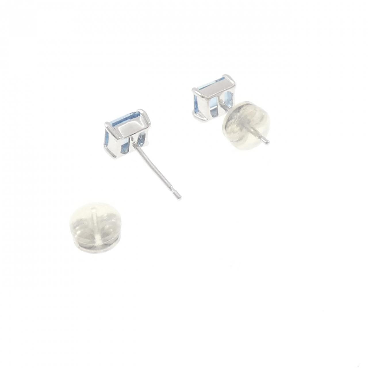 K18WG アクアマリン ピアス