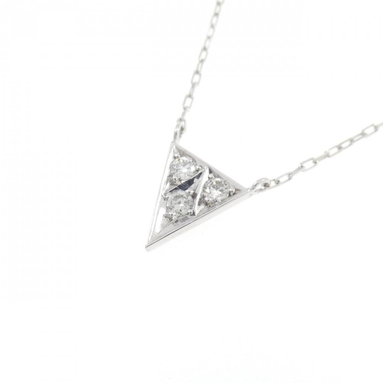 K18WG ダイヤモンド ネックレス 0.09CT