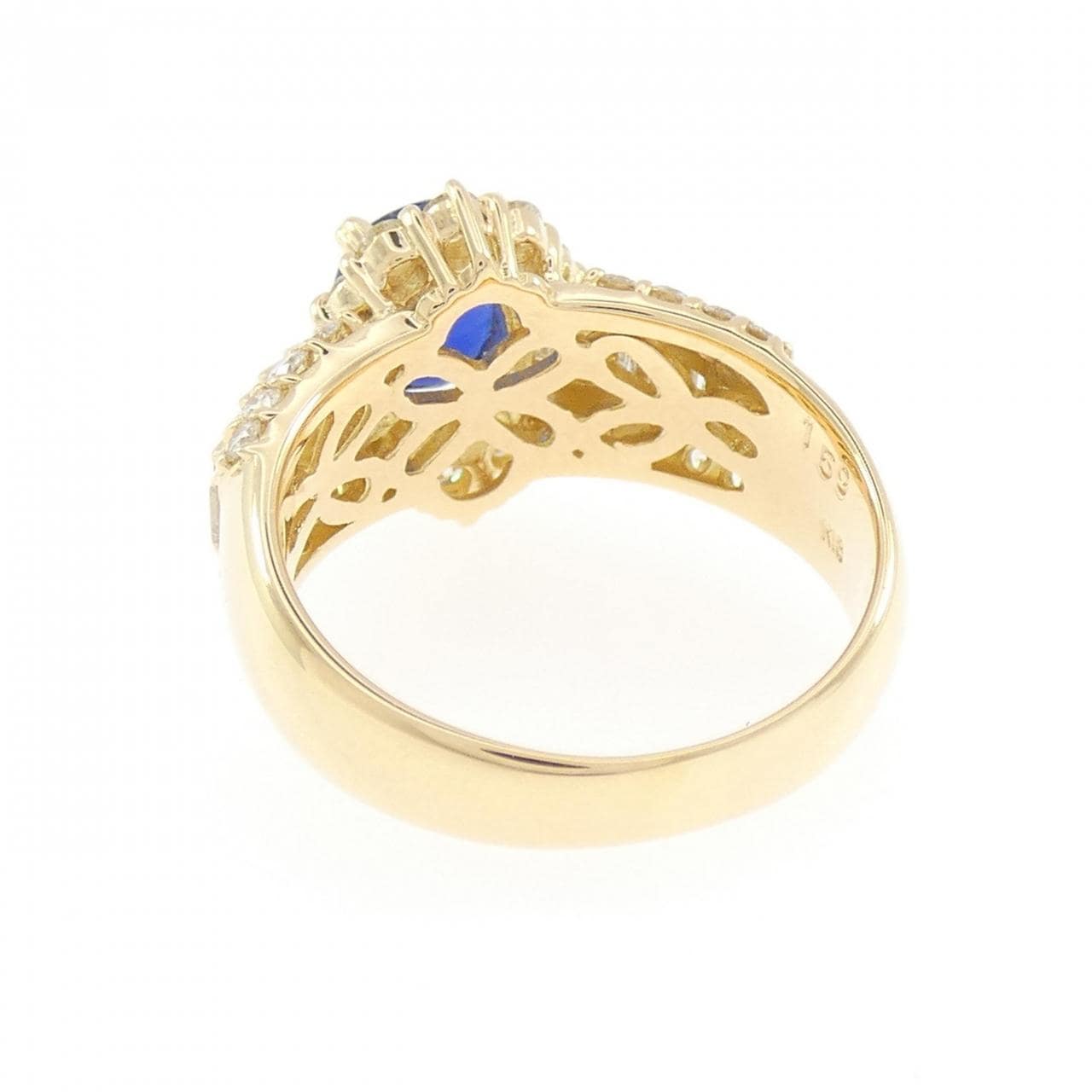 K18YG サファイヤ リング 1.59CT
