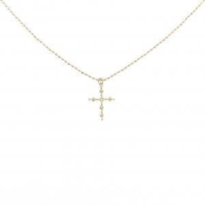 K18YG クロス ダイヤモンド ネックレス