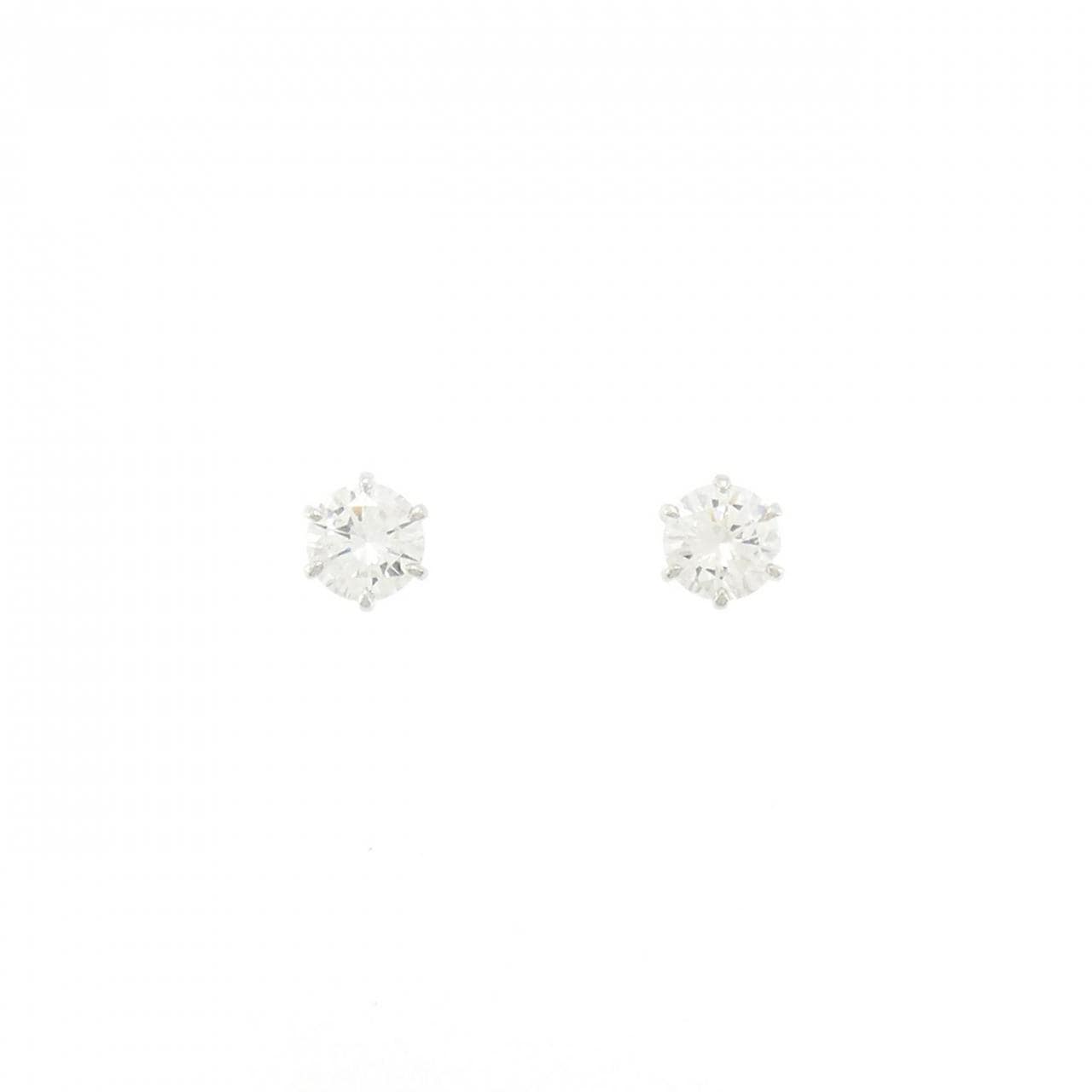 【リメイク】PT/ST ダイヤモンド ピアス 0.328CT 0.348CT F VS1 VG-GOOD