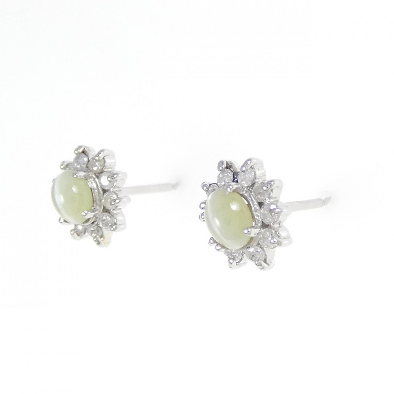 PT クリソベリルキャッツアイ ピアス 0.72CT