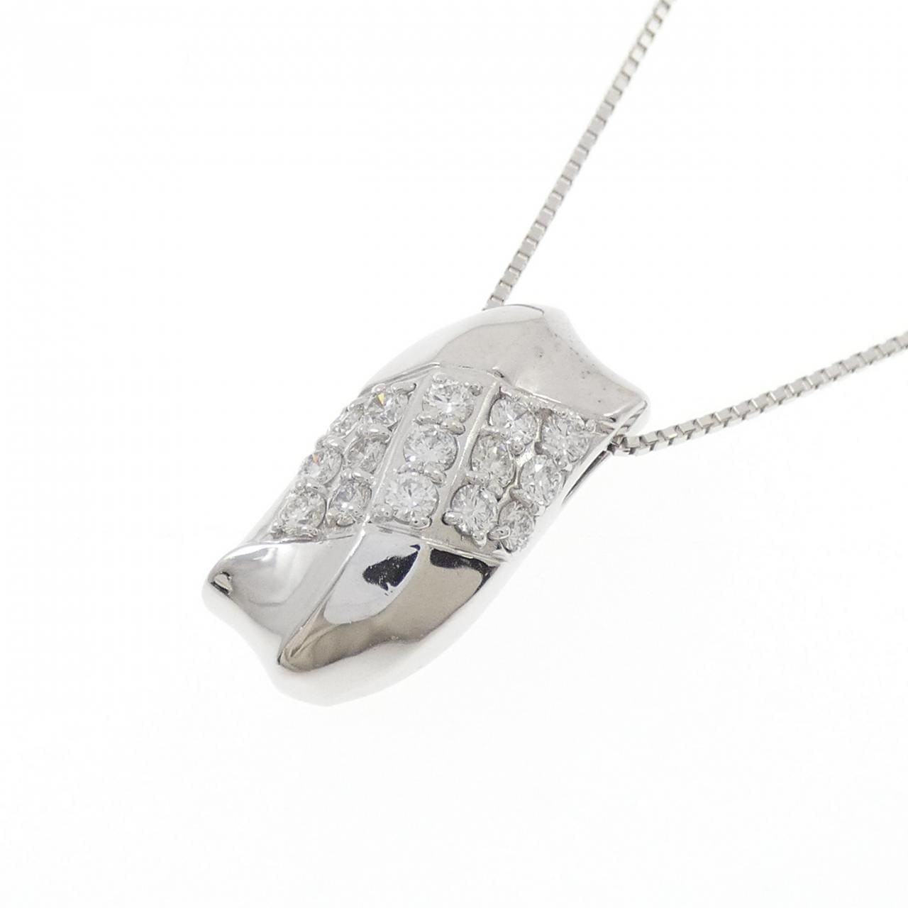 K18WG ダイヤモンド ネックレス 0.50CT