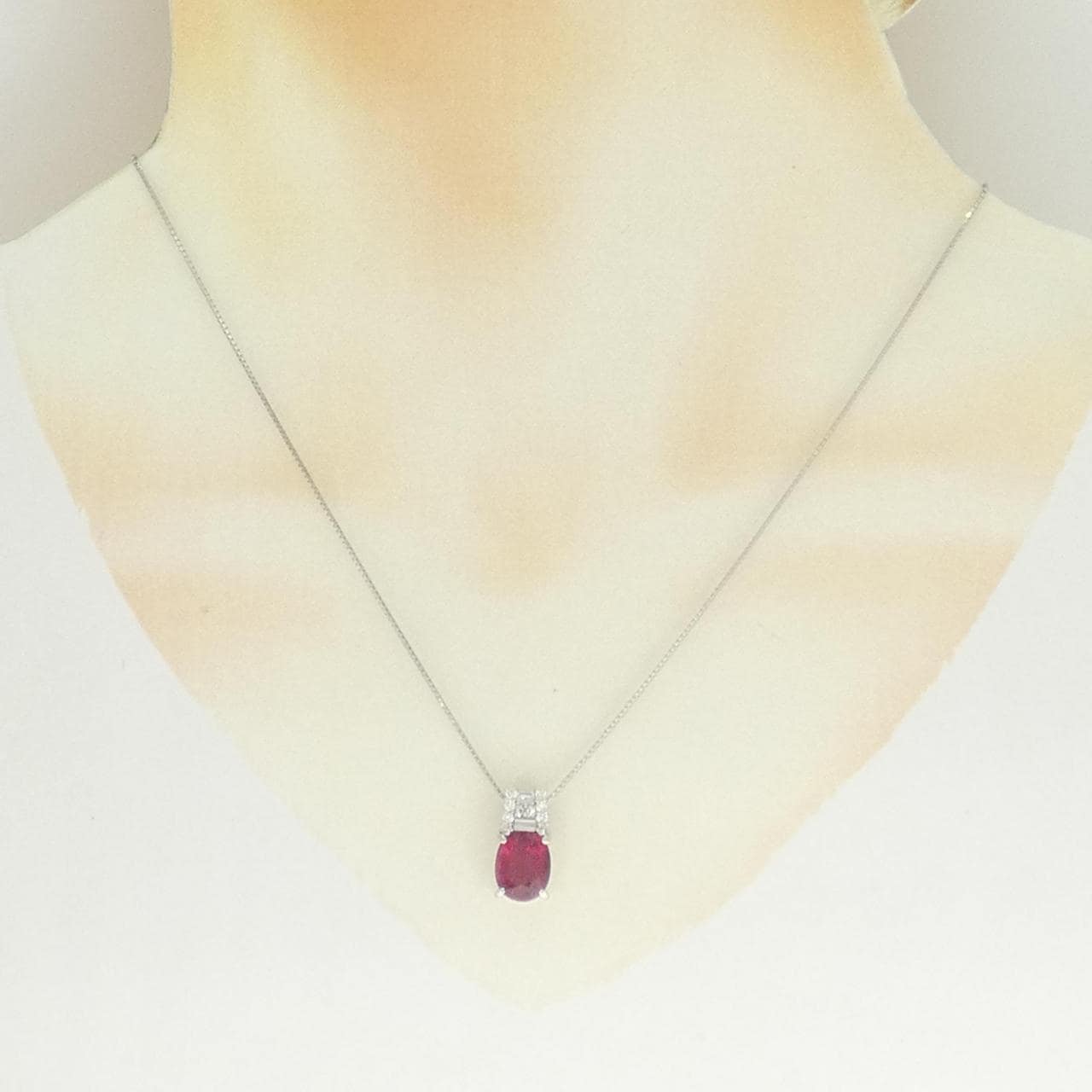 PT900/PT850 ルベライトトルマリン ネックレス 2.41CT