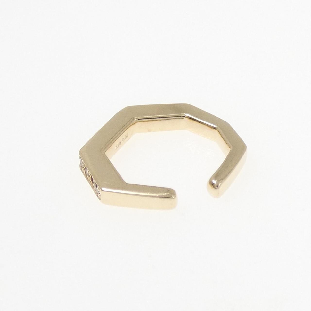 ヒロタカ オクタゴン イヤーカフ 0.07CT 片耳