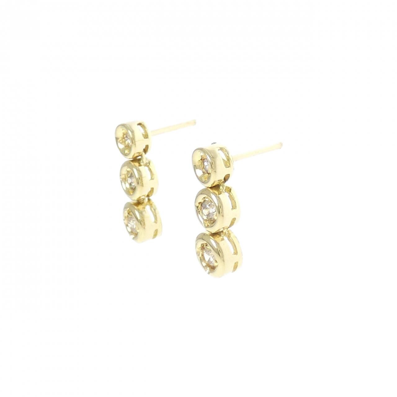 K18YG ダイヤモンド ピアス 0.2CT