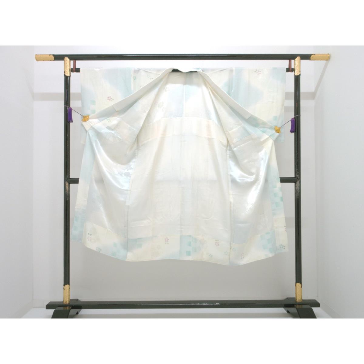 【未使用品】長襦袢　友禅加工ボカシ染　身幅Ｌ寸