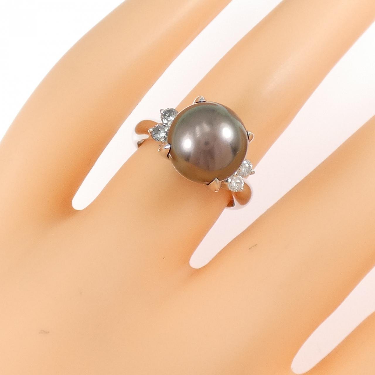 PT900 黒蝶パール リング 10.5mm