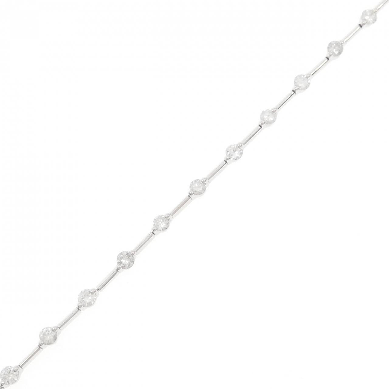 K18WG ダイヤモンド ブレスレット 1.70CT
