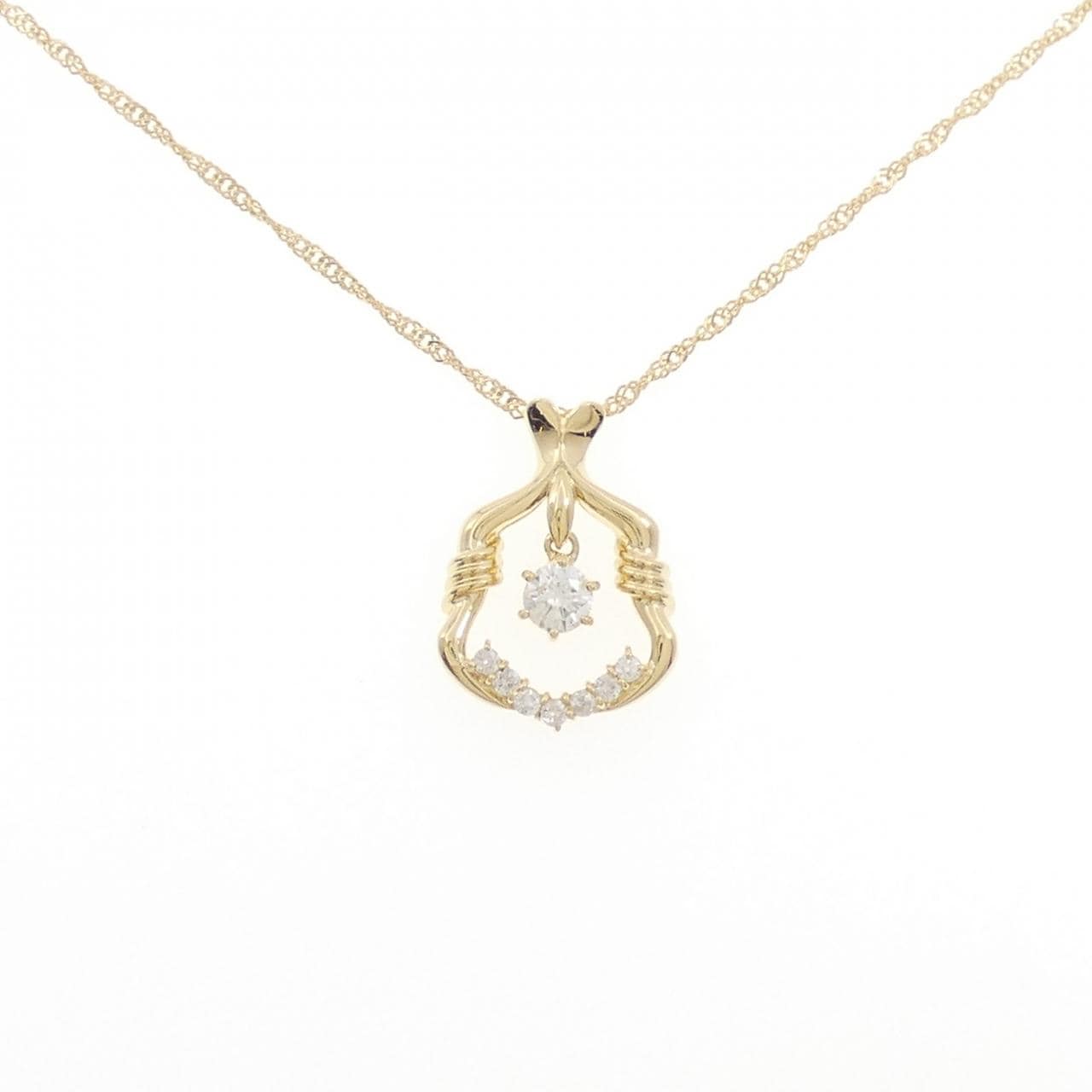 K18YG ダイヤモンド ネックレス 0.25CT