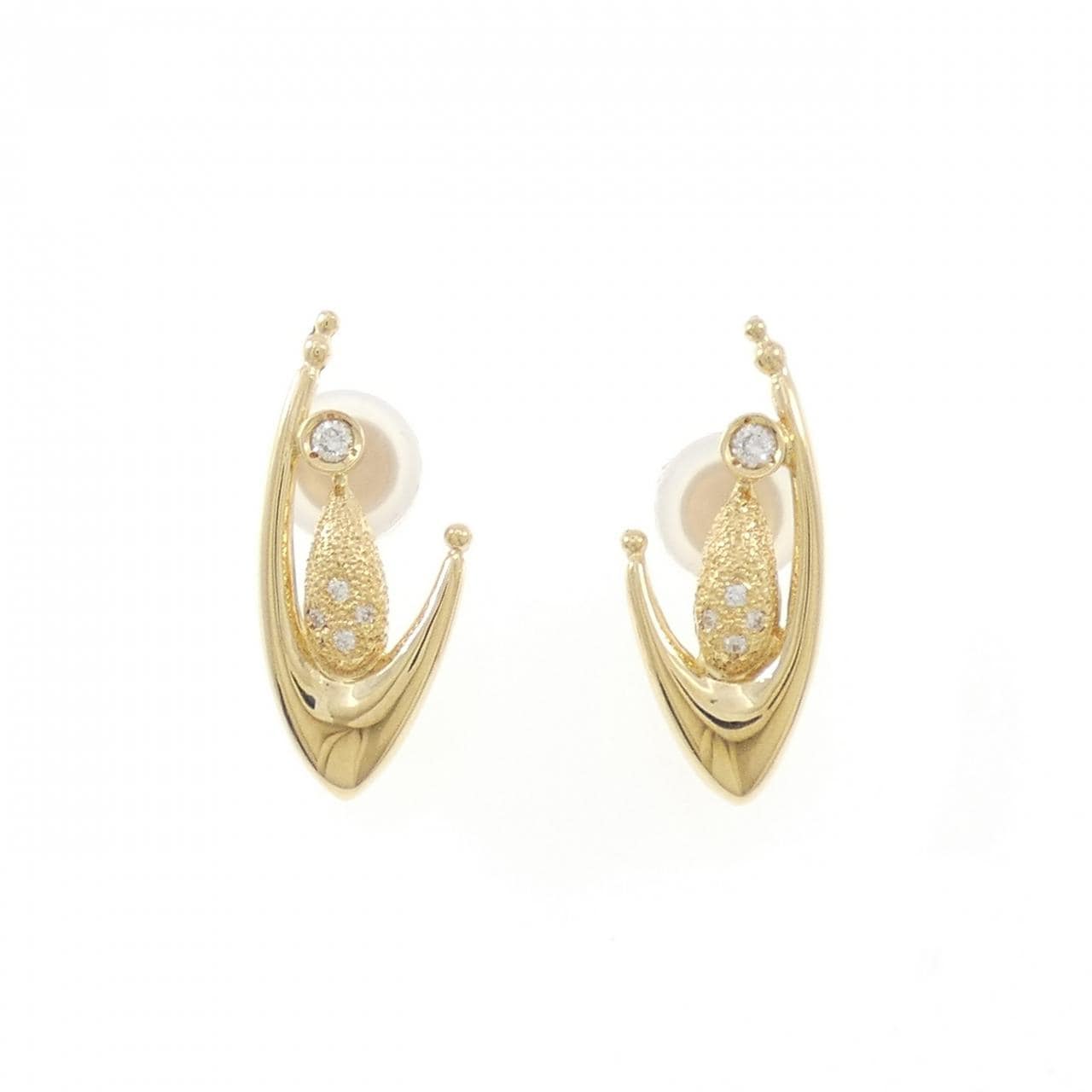 名執左結里 ダイヤモンド イヤリング 0.12CT