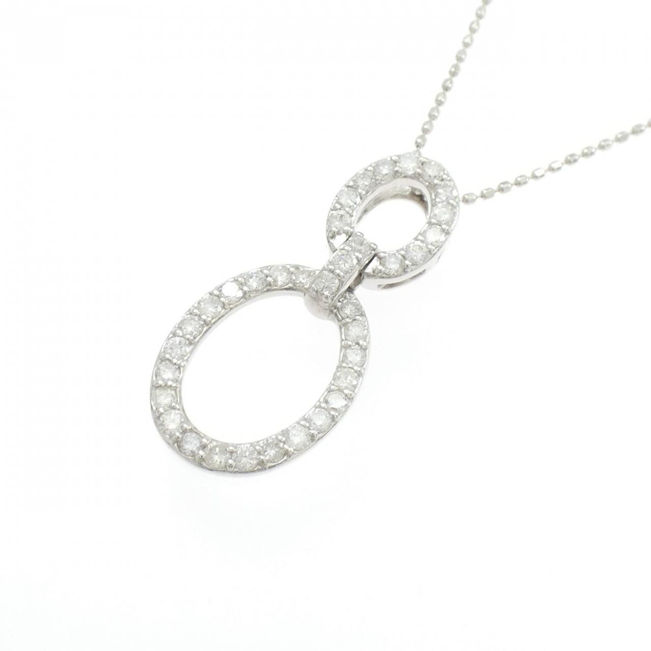 K18WG ダイヤモンド ネックレス 0.50CT