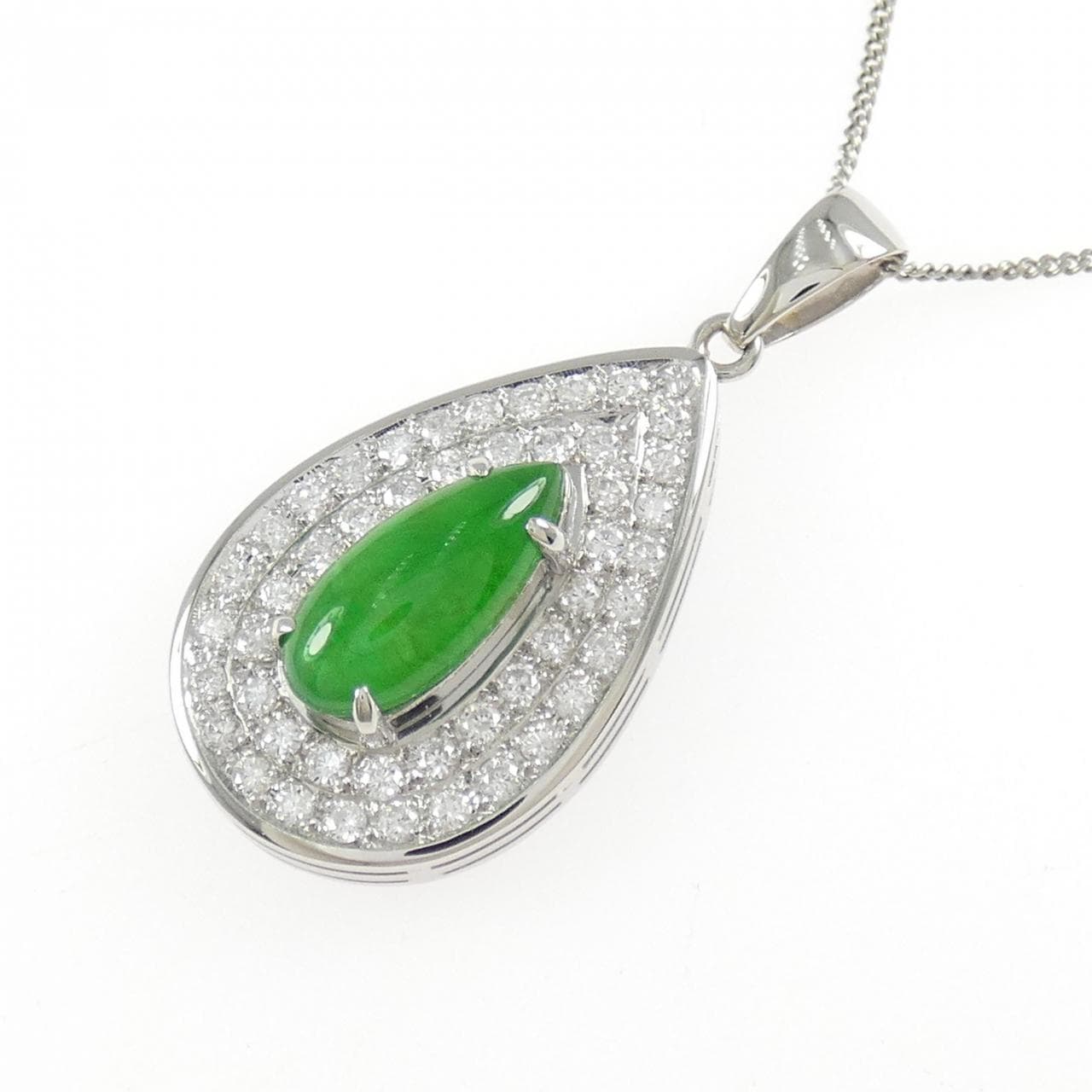 PT900/PT850 ヒスイ ネックレス 2.03CT
