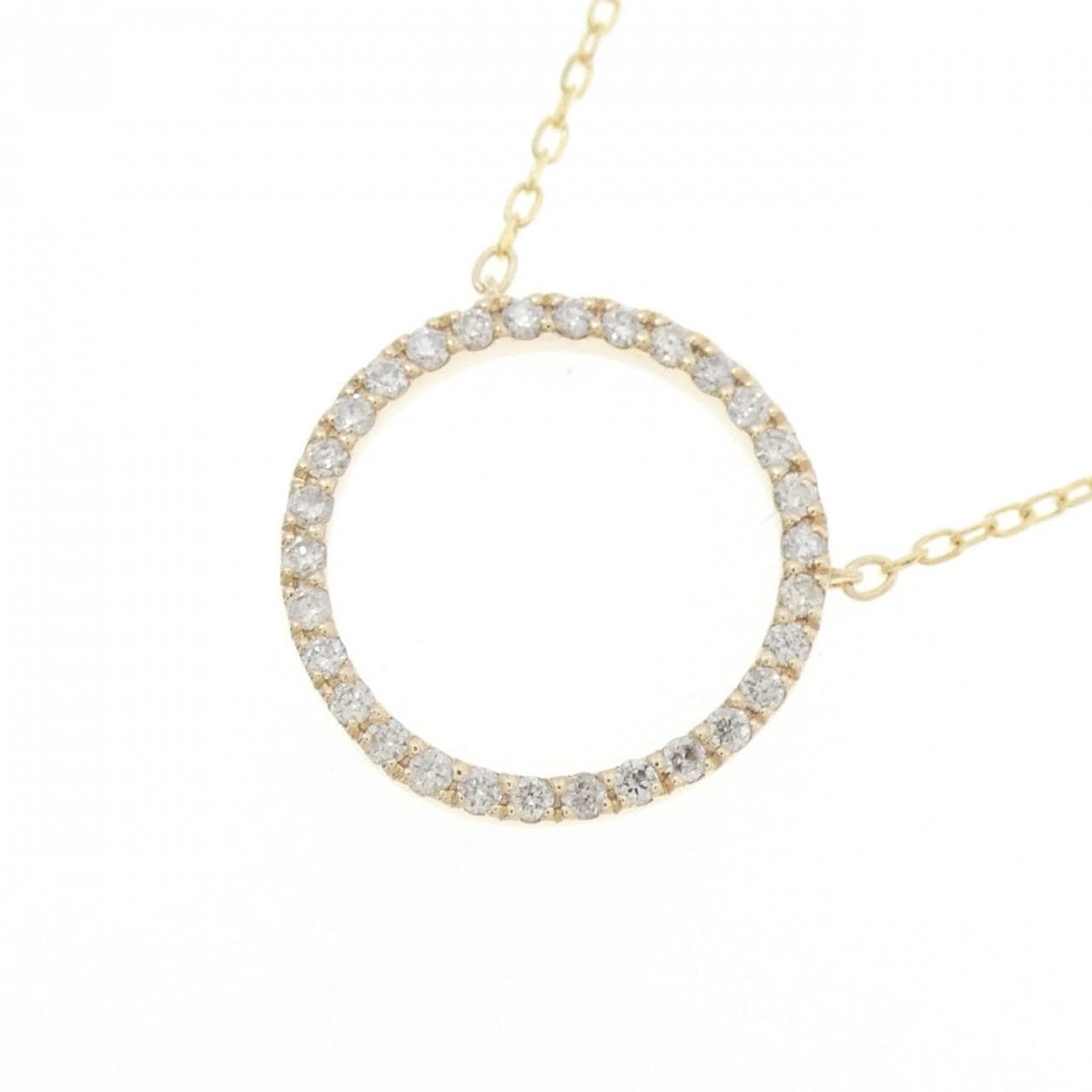K10YG ダイヤモンド ネックレス 0.18CT