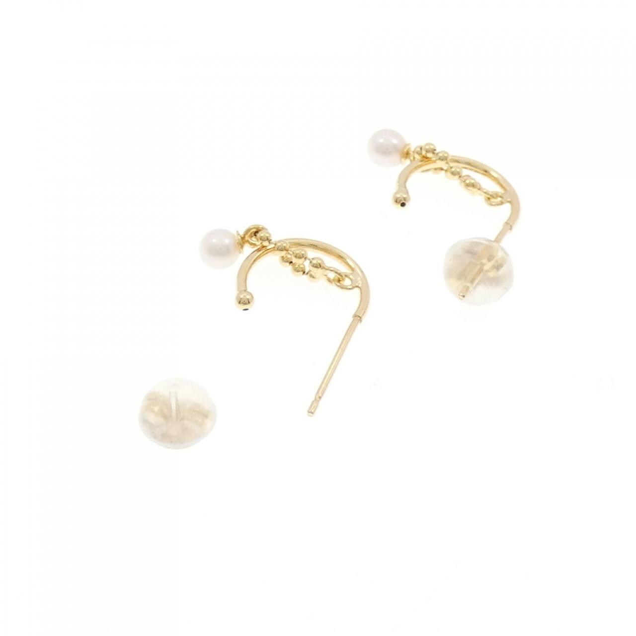 K18YG 淡水パール ピアス