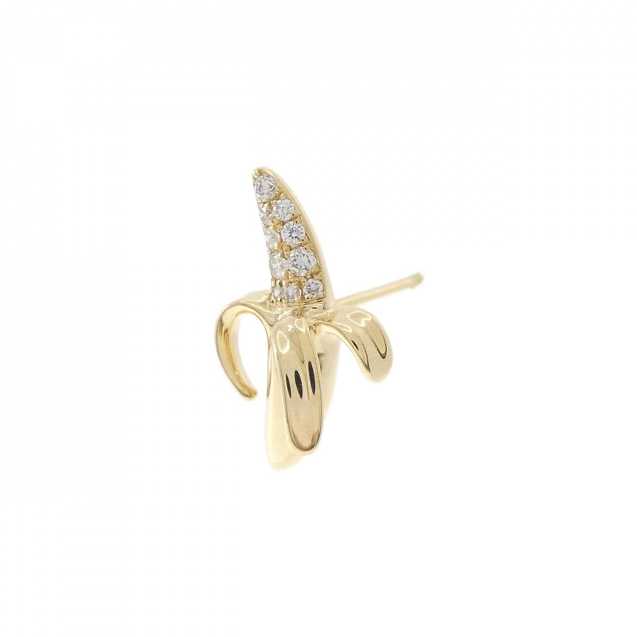 ビジュードエム バナナ ピアス 0.07CT 片耳