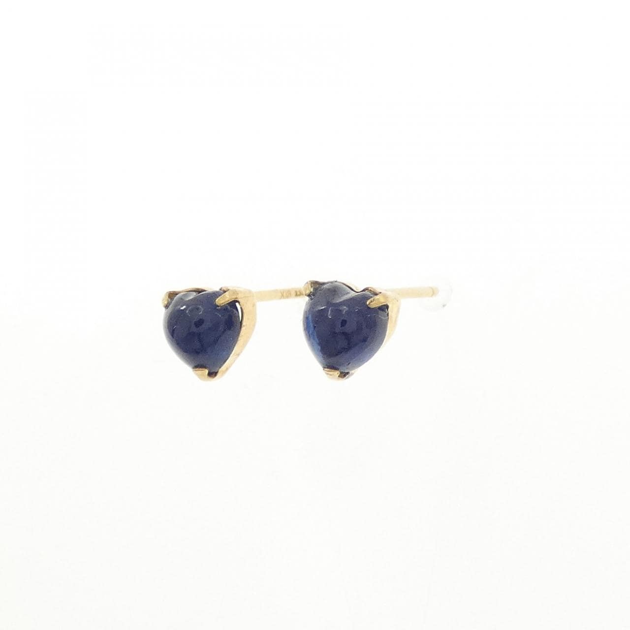 【新品】K18YG ハート サファイヤ ピアス 1.09CT