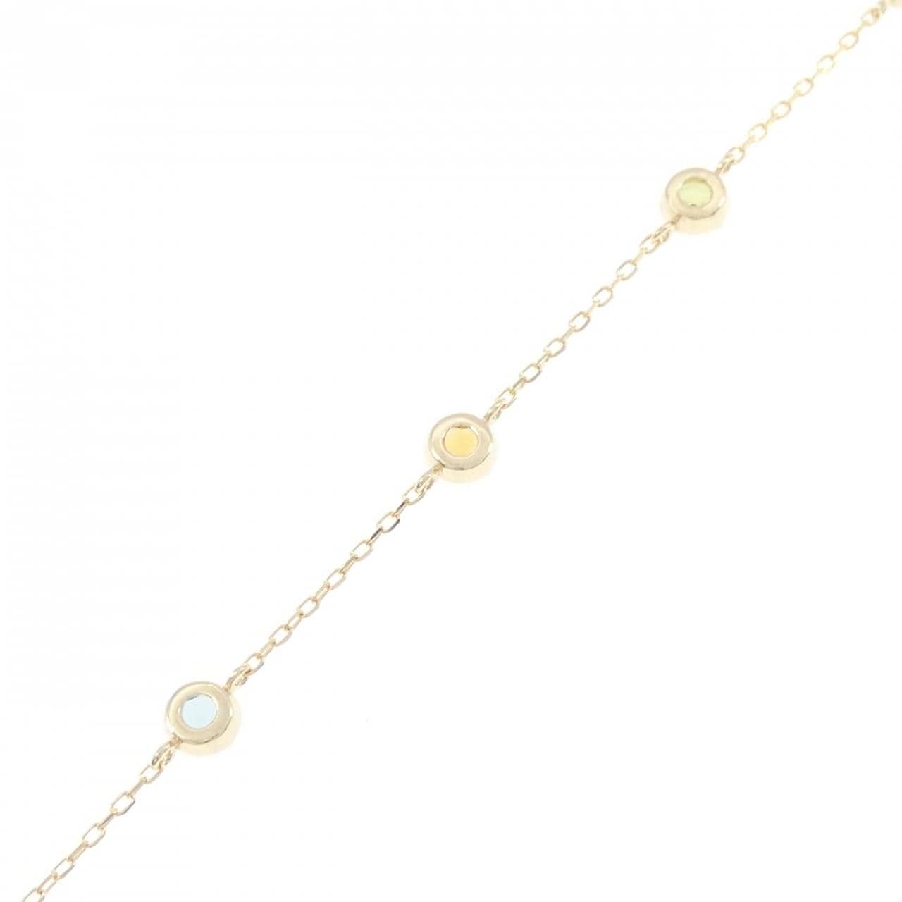 K10YG カラーストーン ブレスレット